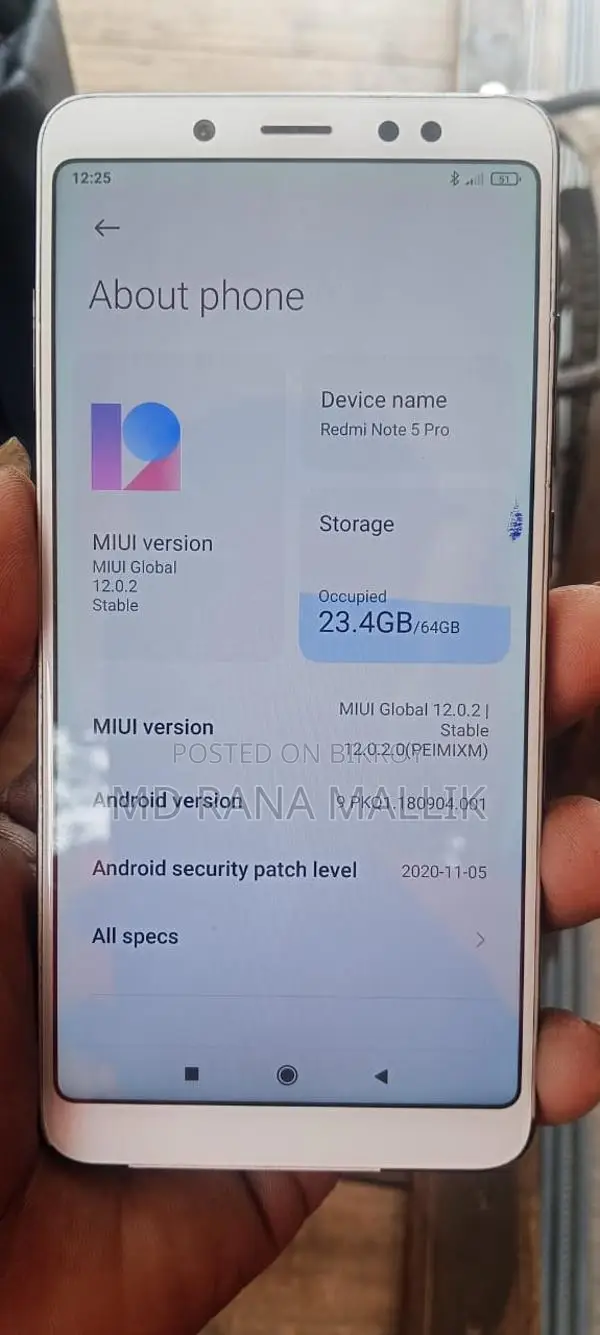 Used Xiaomi realme note 5 Pro