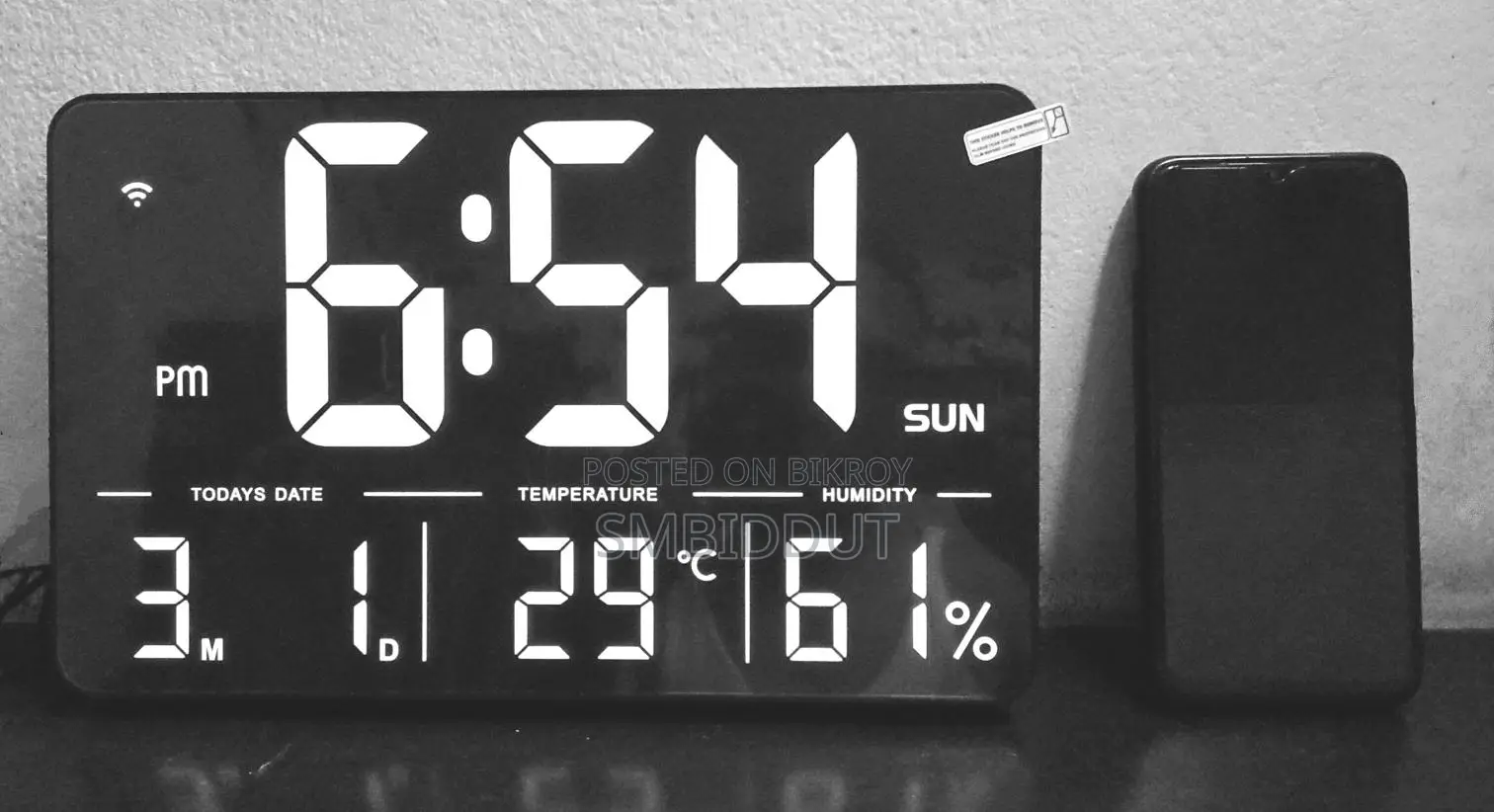 Wi-fi Smart Digital Wall Clock, Wifi Clock
