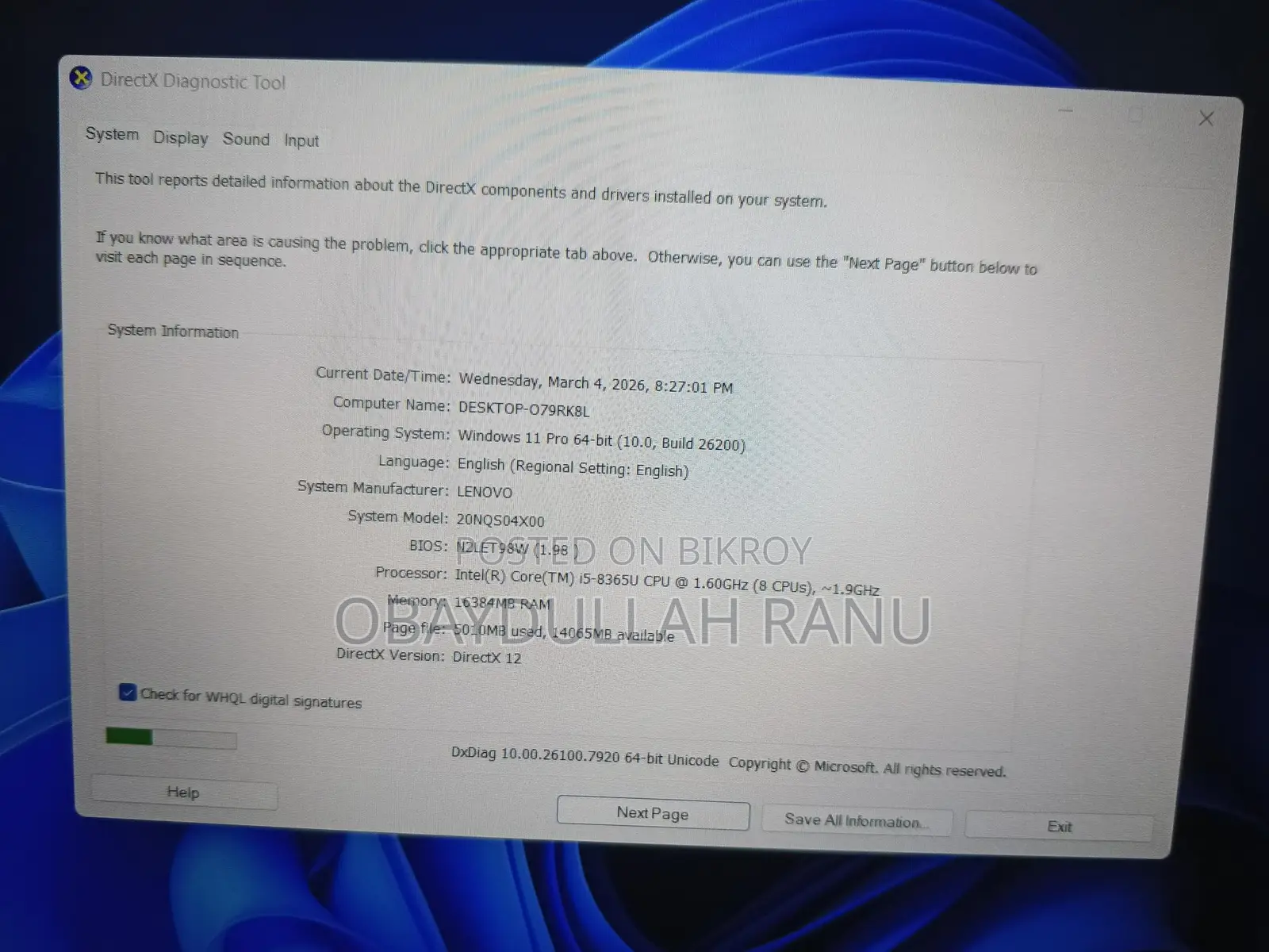 Laptop Lenovo ThinkPad X390 16GB Intel Core I5 SSD 256GB