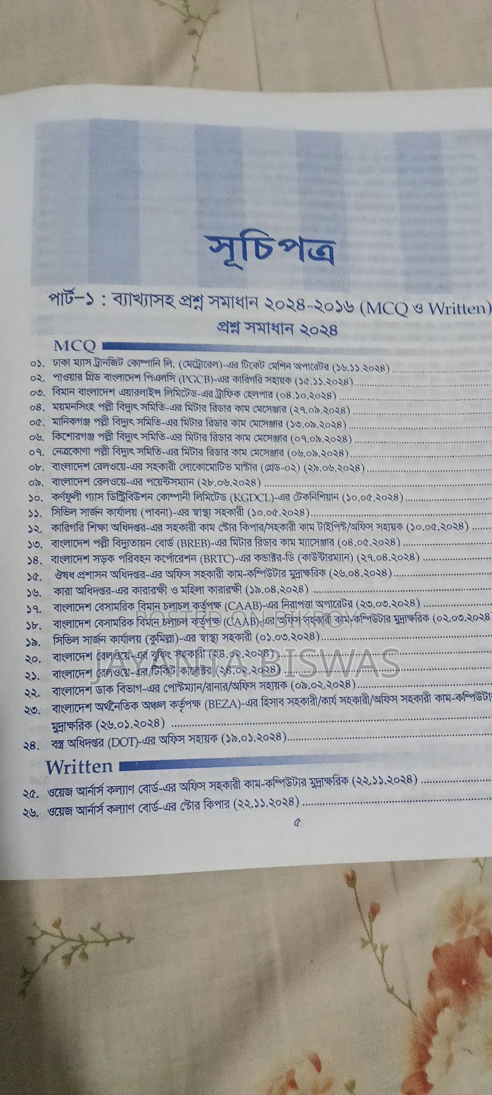 প্রফেসর কম্পিউটার অপারেটর নিয়োগ সহায়িকা