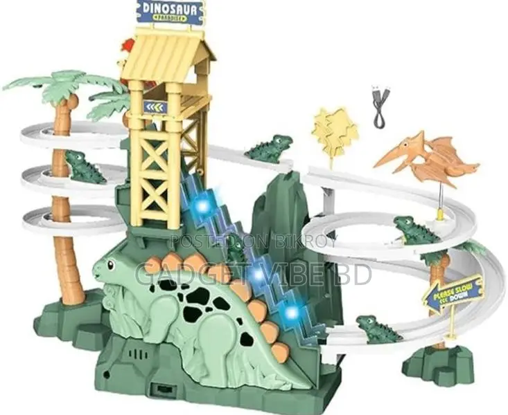 Dinosaur Chasing Race Track Slide Game