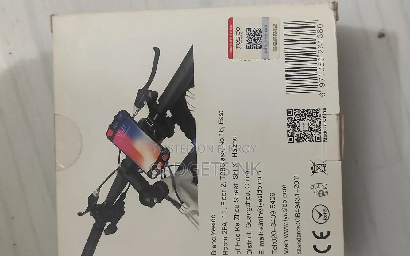 360 Degree Rotation Adjustable Bicycle Phone Holder.