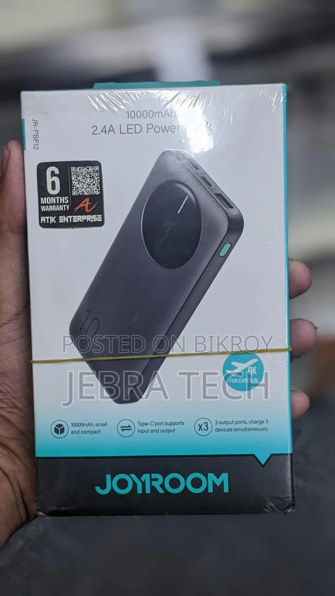Joyroom 10000mAh 2.4A LED Power Bank