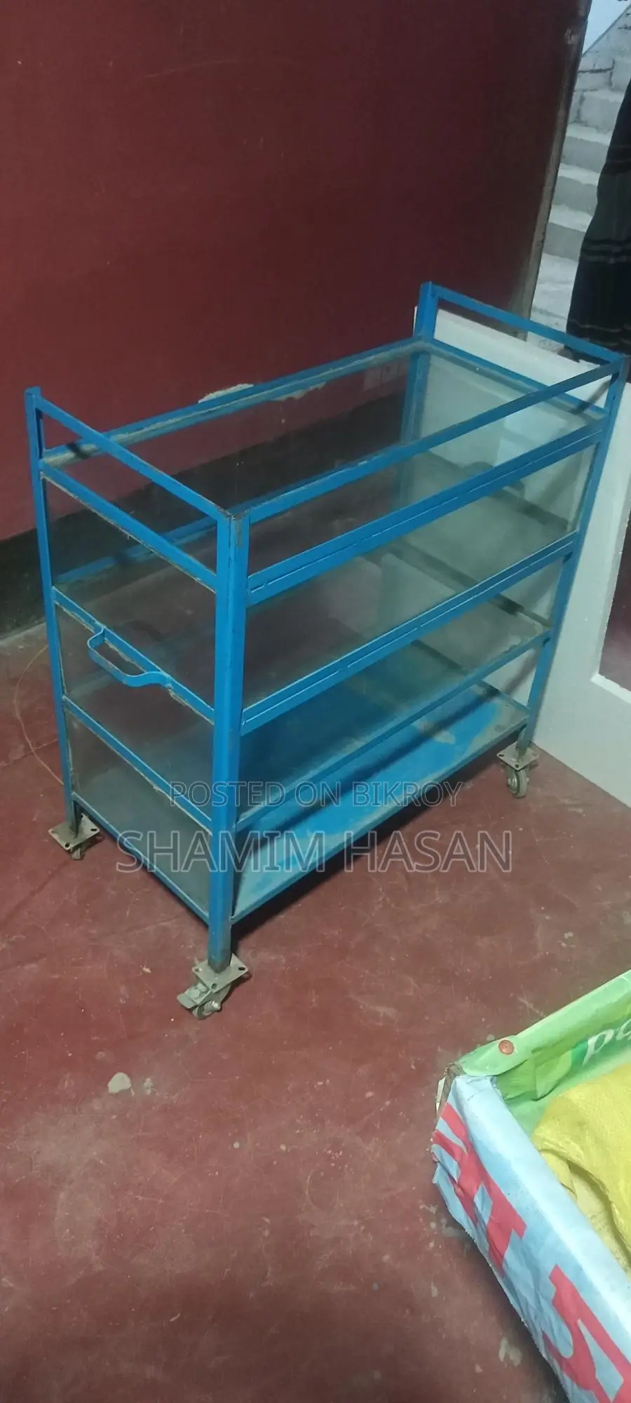 3-Cell Fried Food Trolley Counter in Fresh Condition