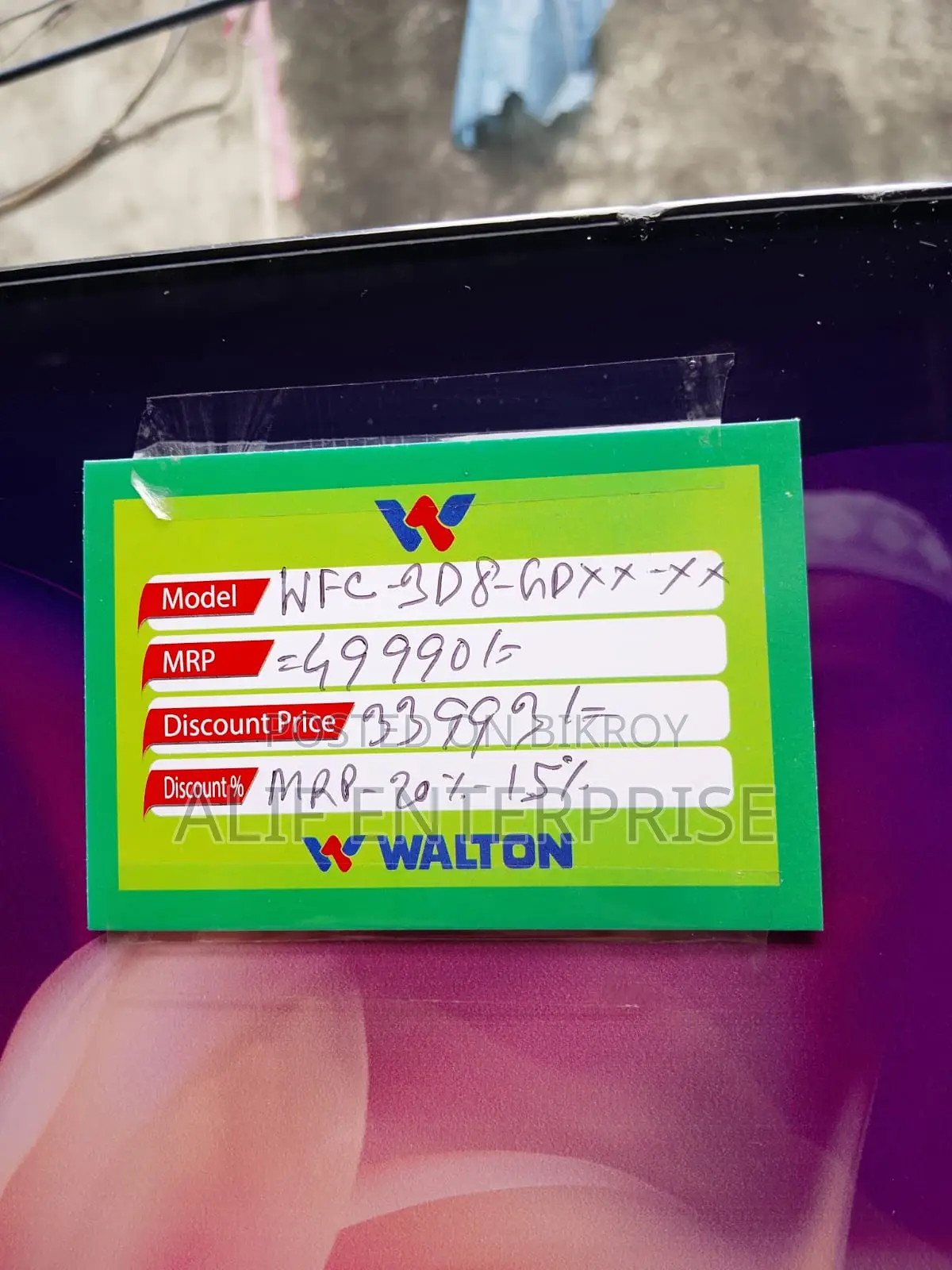 348 Liter WALTON Discounted Fridge Model: WFC-3D8-GDXX-XX