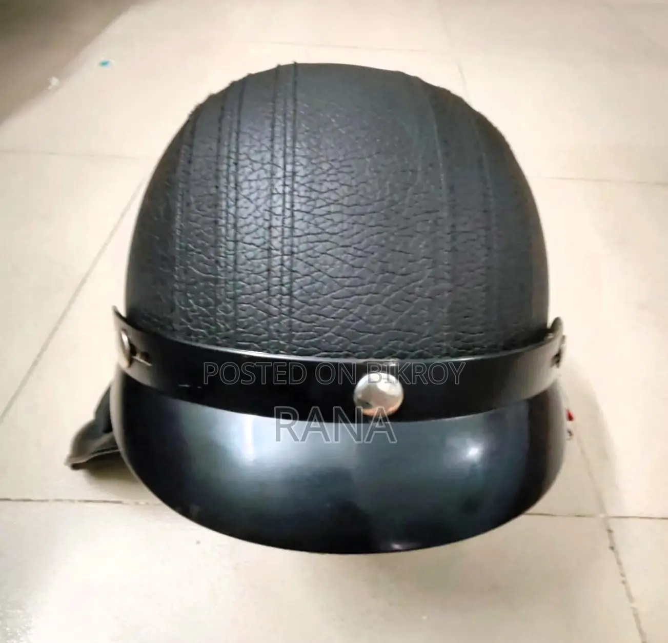 Vintage Motorcycle Retro Half Helmet Leather Finished