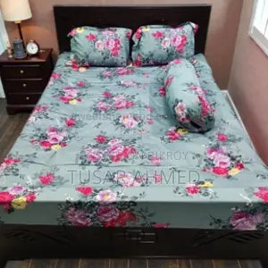 Twill cotton bed sheet ৪ পিস এর সেট।