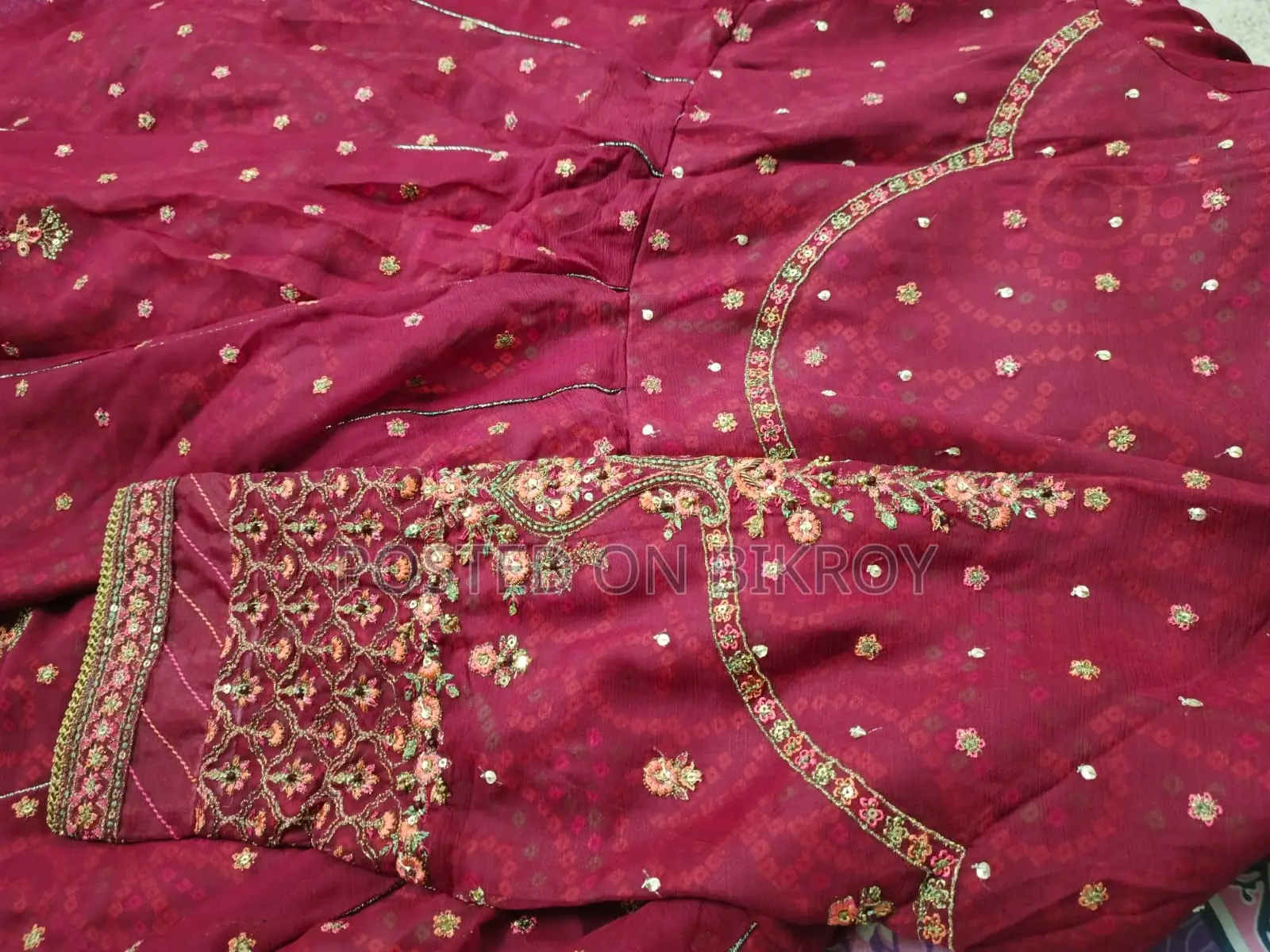 Brand New Maroon Pakistani Gown with Tag