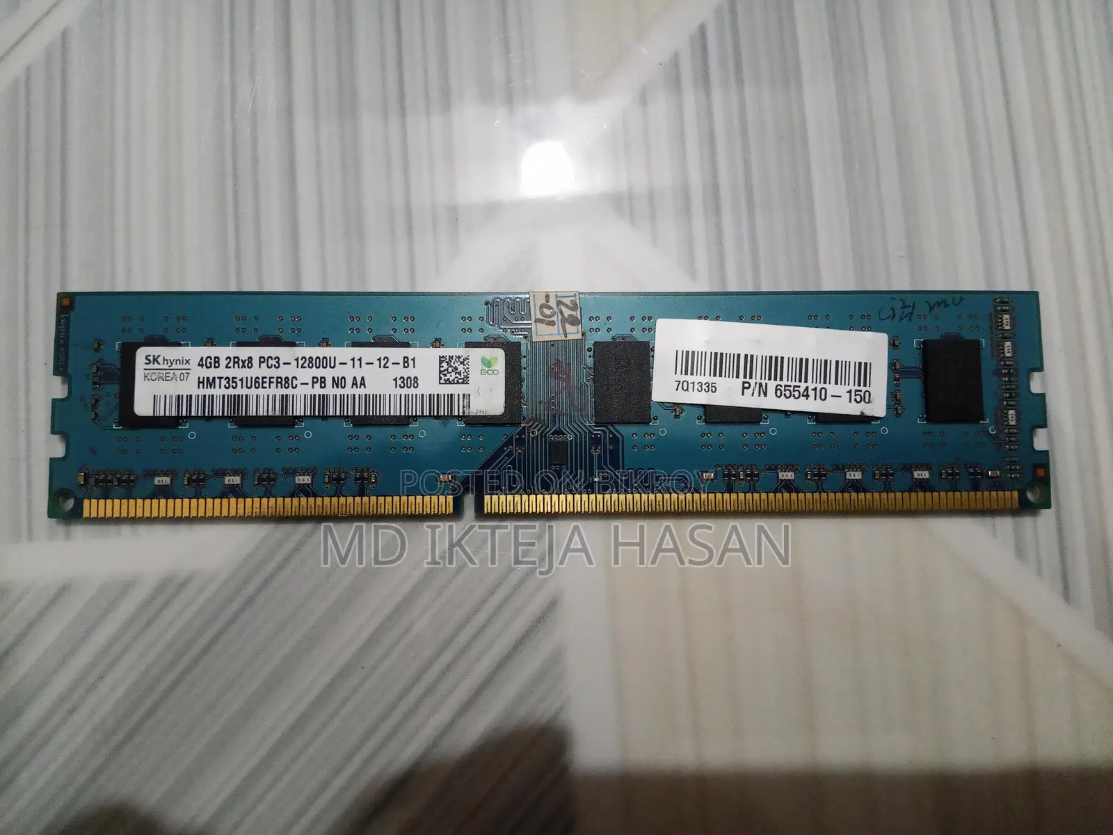 4GB DDR3 Desktop RAM (1600MHz) SK Hynix – Good Condition
