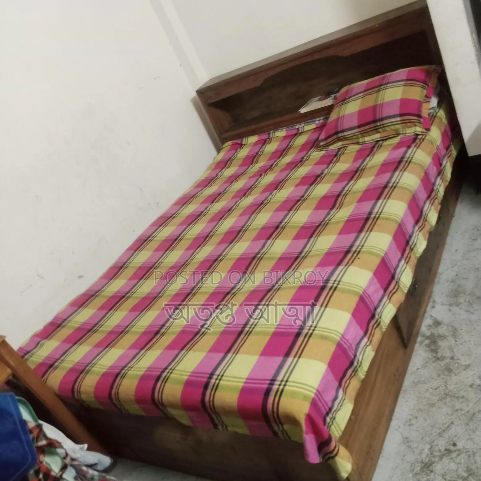 সেগুন কাঠের বক্স খাট