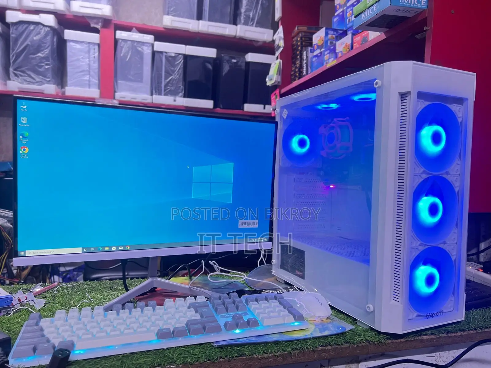 Free-Fire Gaming PC - 6th Gen Core i3, 8GB RAM, 1TB/128GB SSD, 4GB Graphics & 20" LED