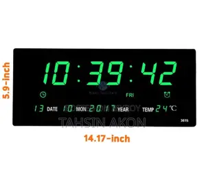 Digital Led Clock ডিজিটাল দেয়াল ঘড়ি