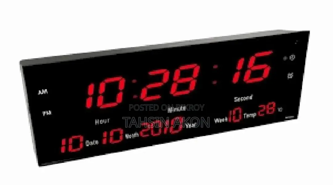 Digital Led Clock ডিজিটাল দেয়াল ঘড়ি