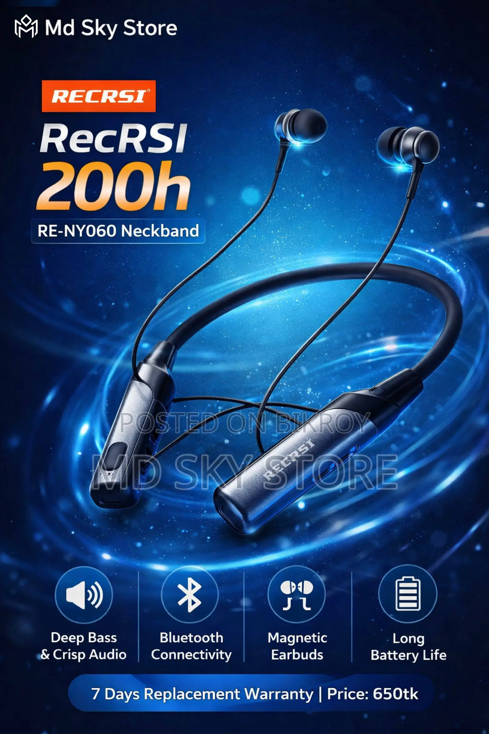 Recrsi 200h Re-ny060 Neckband