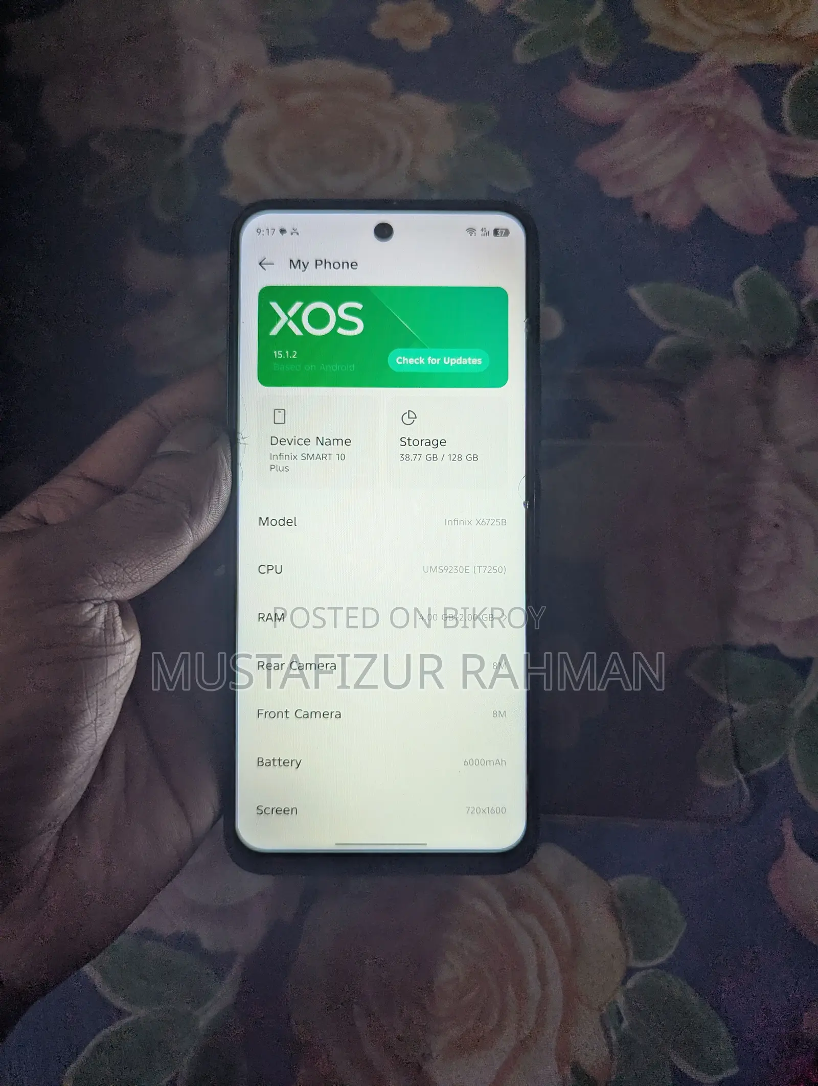 Infinix Smart 10 plus 4/128 (Used)