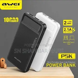 Awei P5K 10000mAh Dual USB Port Power Bank পাওয়ার ব্যাংক