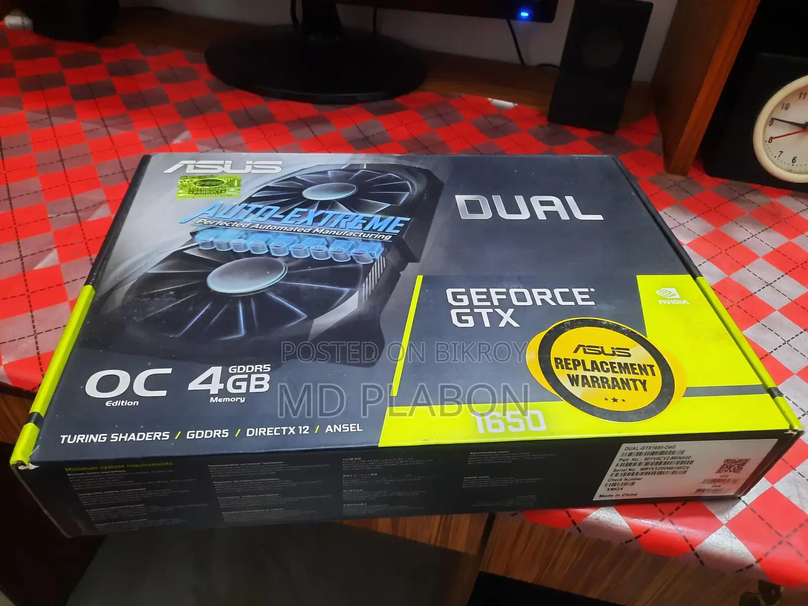 ASUS Dual GeForce GTX 1650 OC Edition 4GB GDDR5