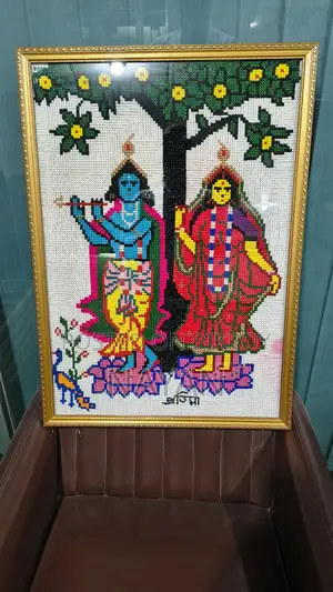 Handmade Radha Krishna Wall Frame (31×22)