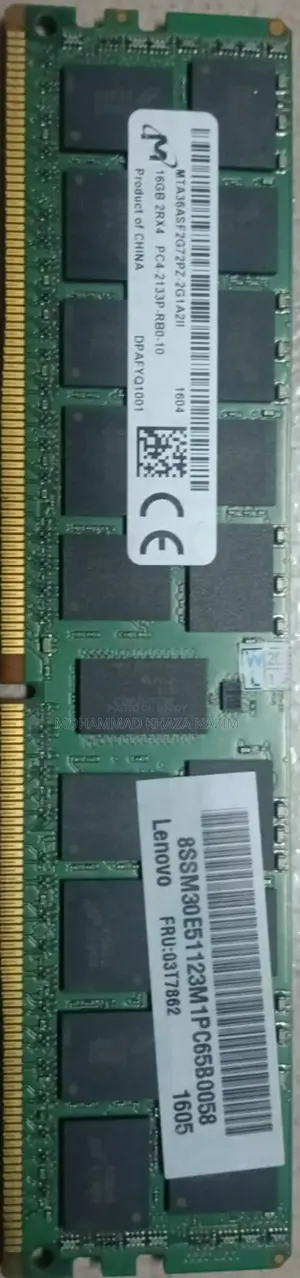 Micron 16gb 1x16gb DDR4 2133mhz PC4-17000 Ecc Registered Dimm Server