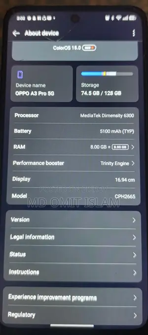 OPPO A3 pro (Used)
