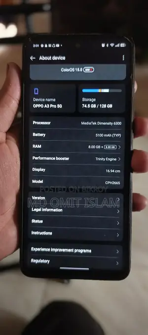 OPPO A3 pro (Used)