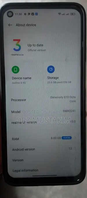 Realme 8 ৮ জিবি রেম ২৫৬ রোম (Used)