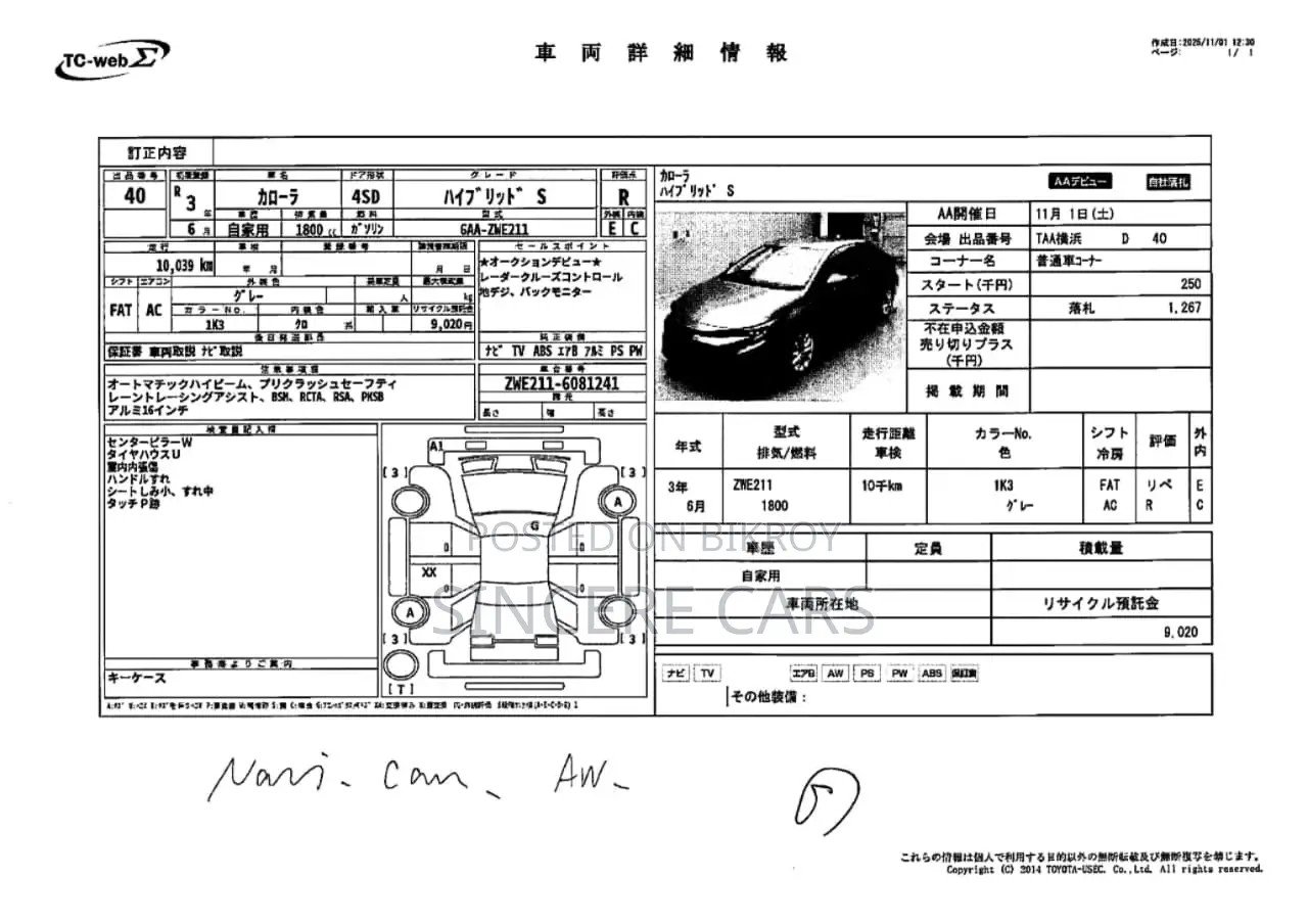Toyota Corolla S. 95000km 2021