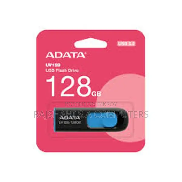 রমজান অফারঃ-ADATA UV128 64GB Black-Blue USB 3.2 Pen Drive