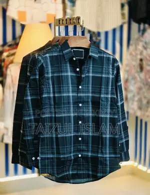 Pure Cotton Full Sleeve Check & Print Shirt For Men