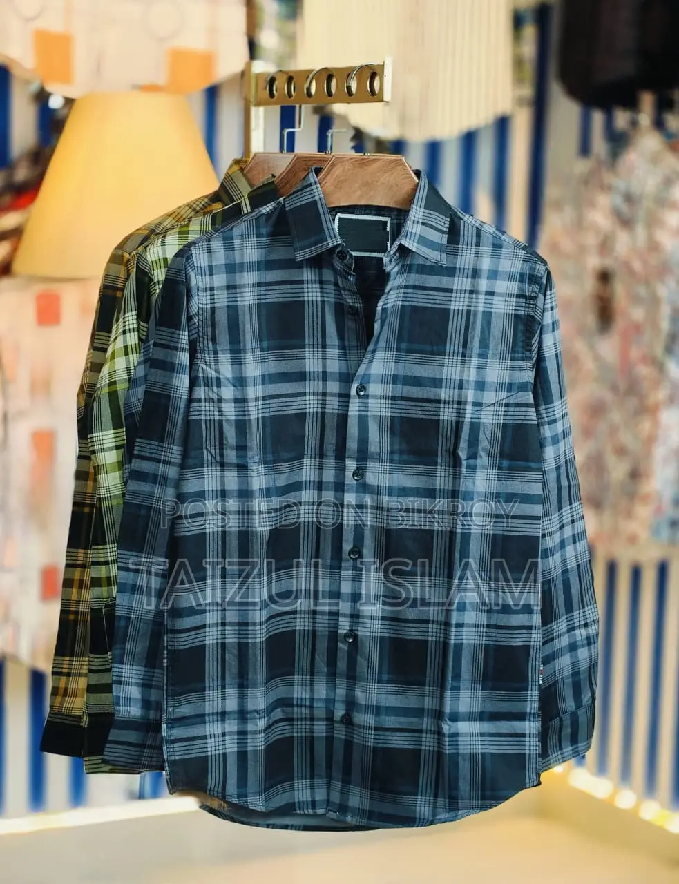 Pure Cotton Full Sleeve Check & Print Shirt For Men