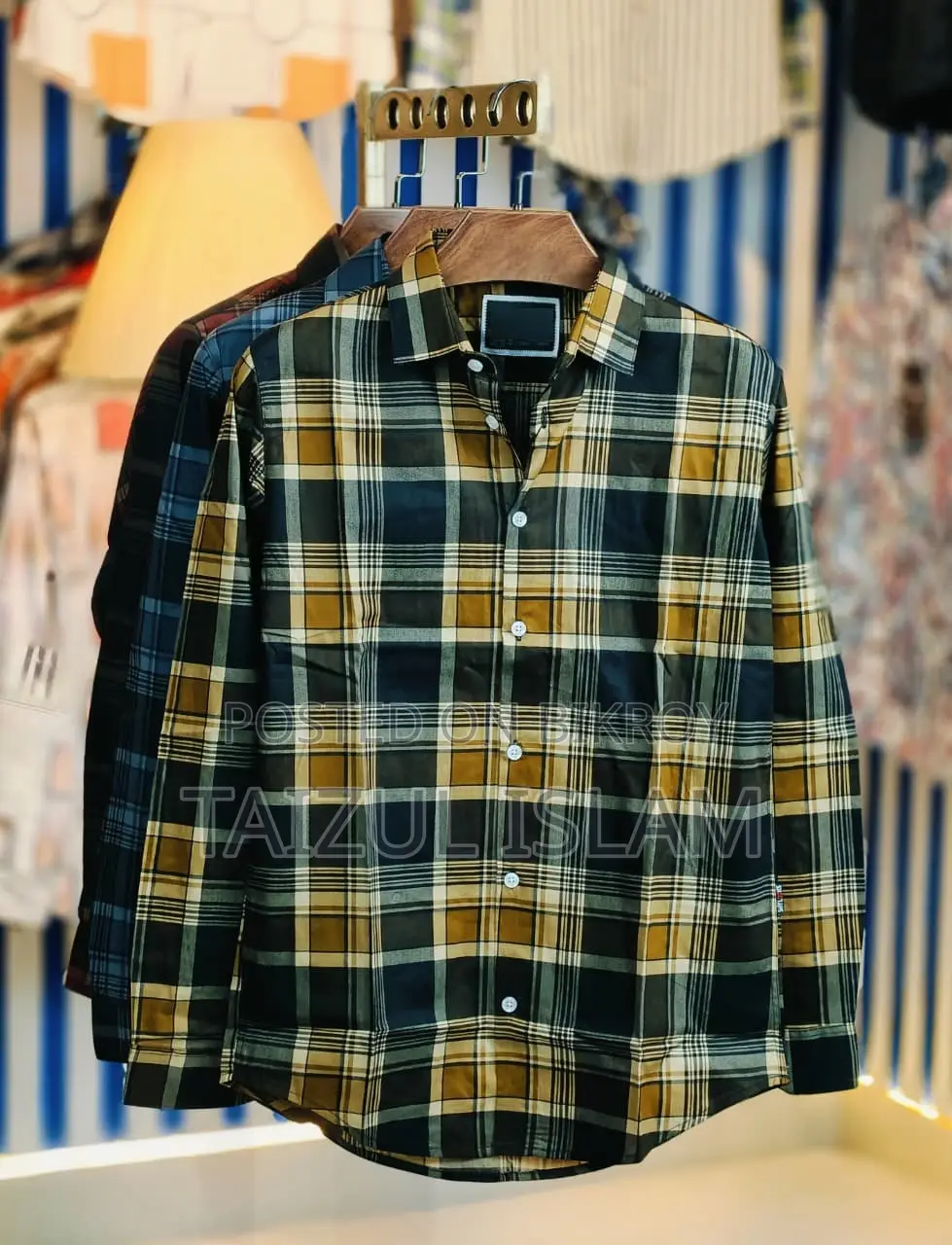 Pure Cotton Full Sleeve Check & Print Shirt For Men