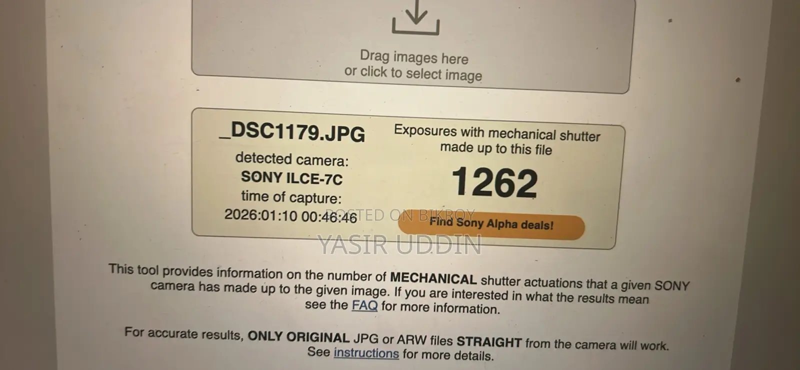 Sony A7C with 26-60mm kit lens