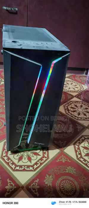 Gaming PC with lighting casing
