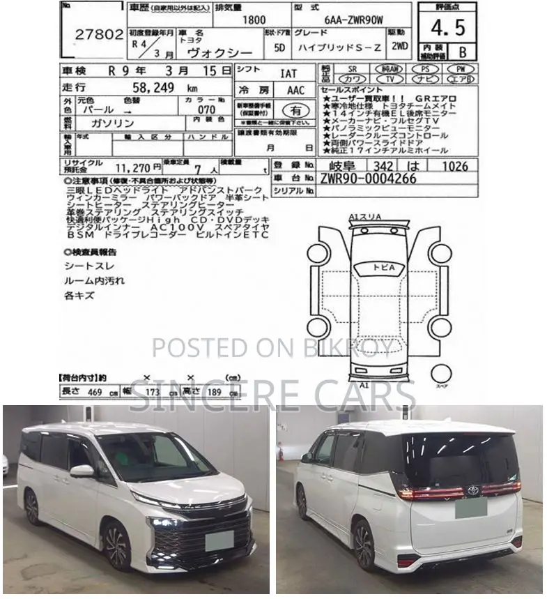 Toyota Voxy Sz Trd ফুল অপশন ২০২২