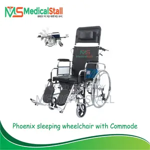 Backrest with Commode Sleeping Wheelchair