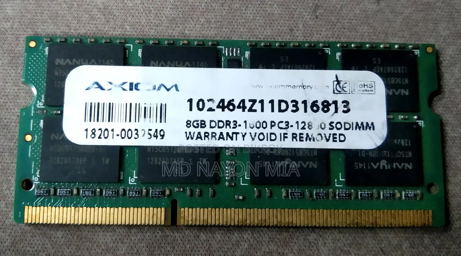 Axiom 8gb Ddr3 1800p Pc3