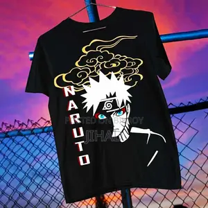 Naruto-themed ড্রপ শোল্ডার টি-শার্ট