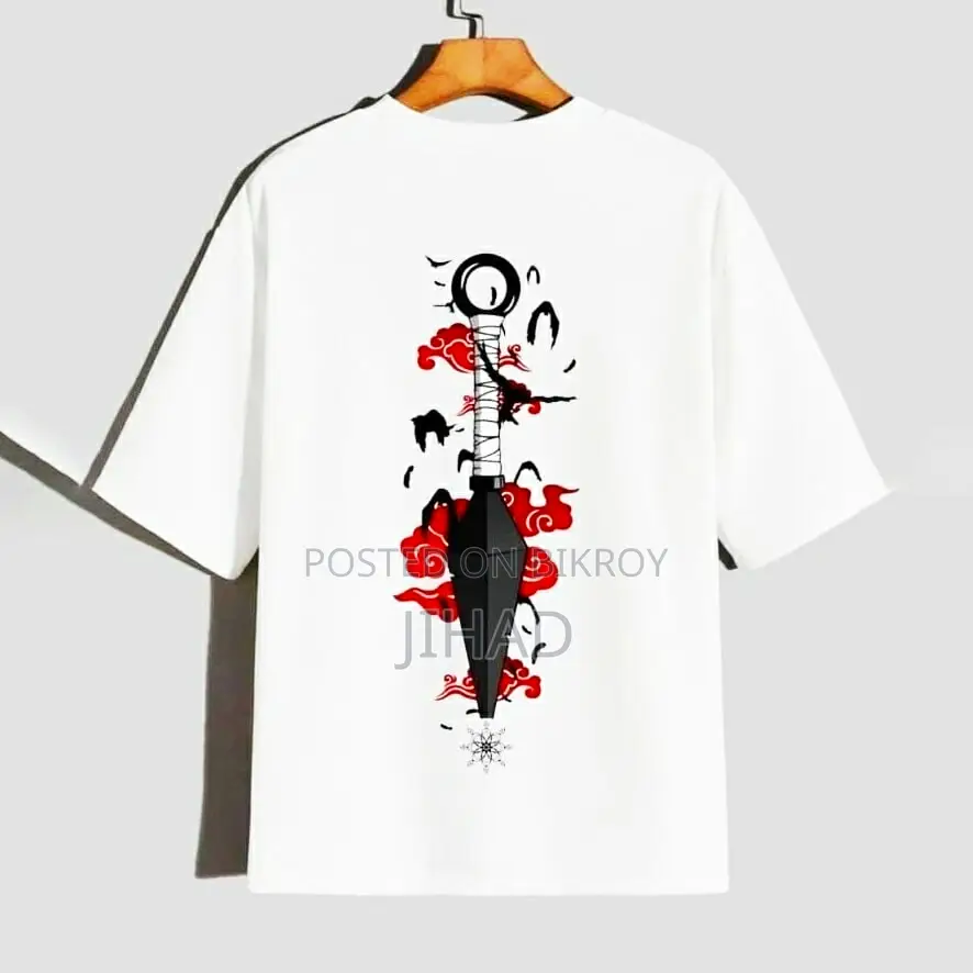 Naruto-themed ড্রপ শোল্ডার টি-শার্ট