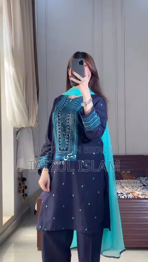 Sequence Embroidery Three Piece