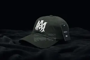 Premium Baseball Cap Olive Green and White