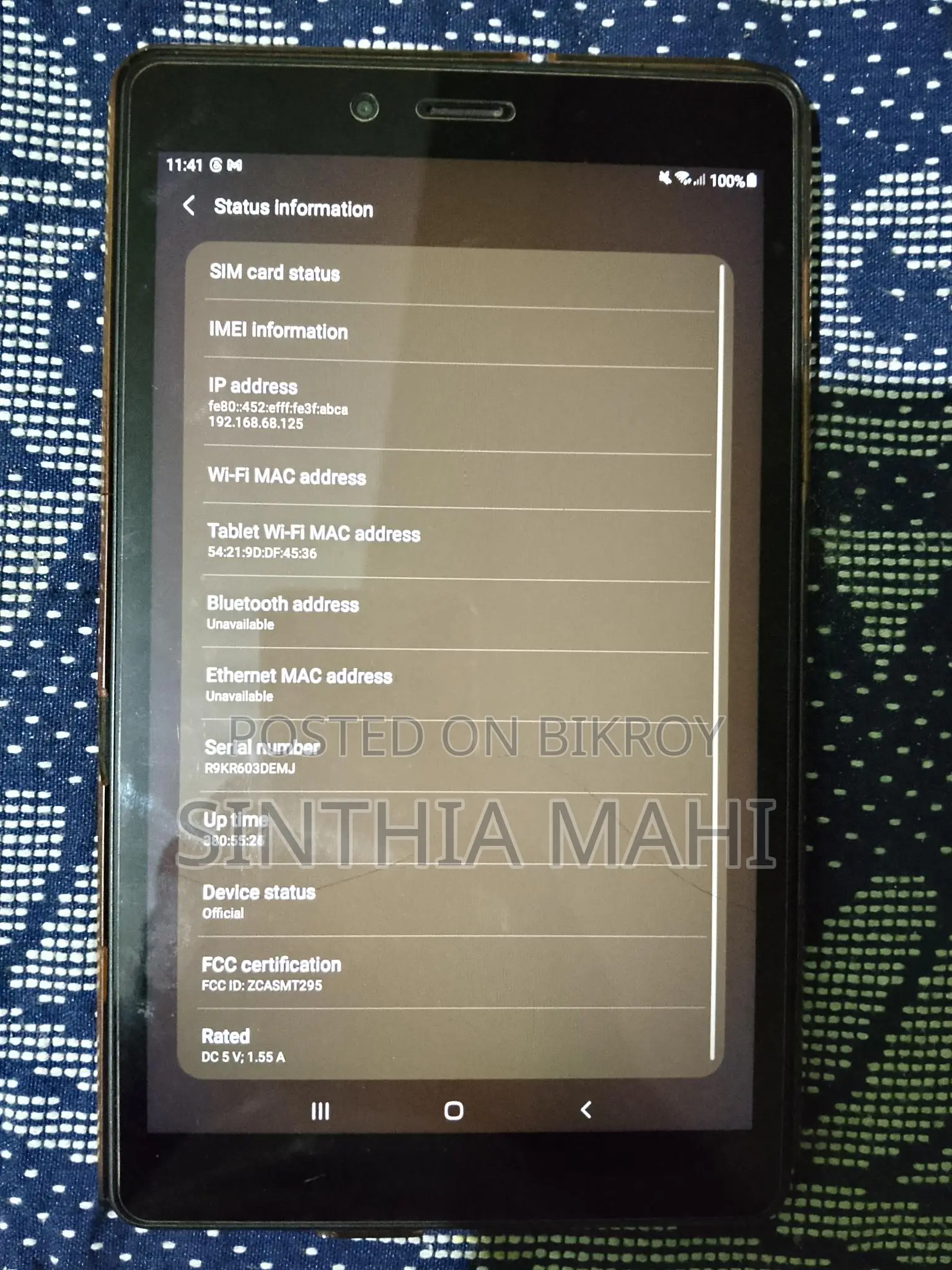 SAMSUNG GALAXY TAB A1