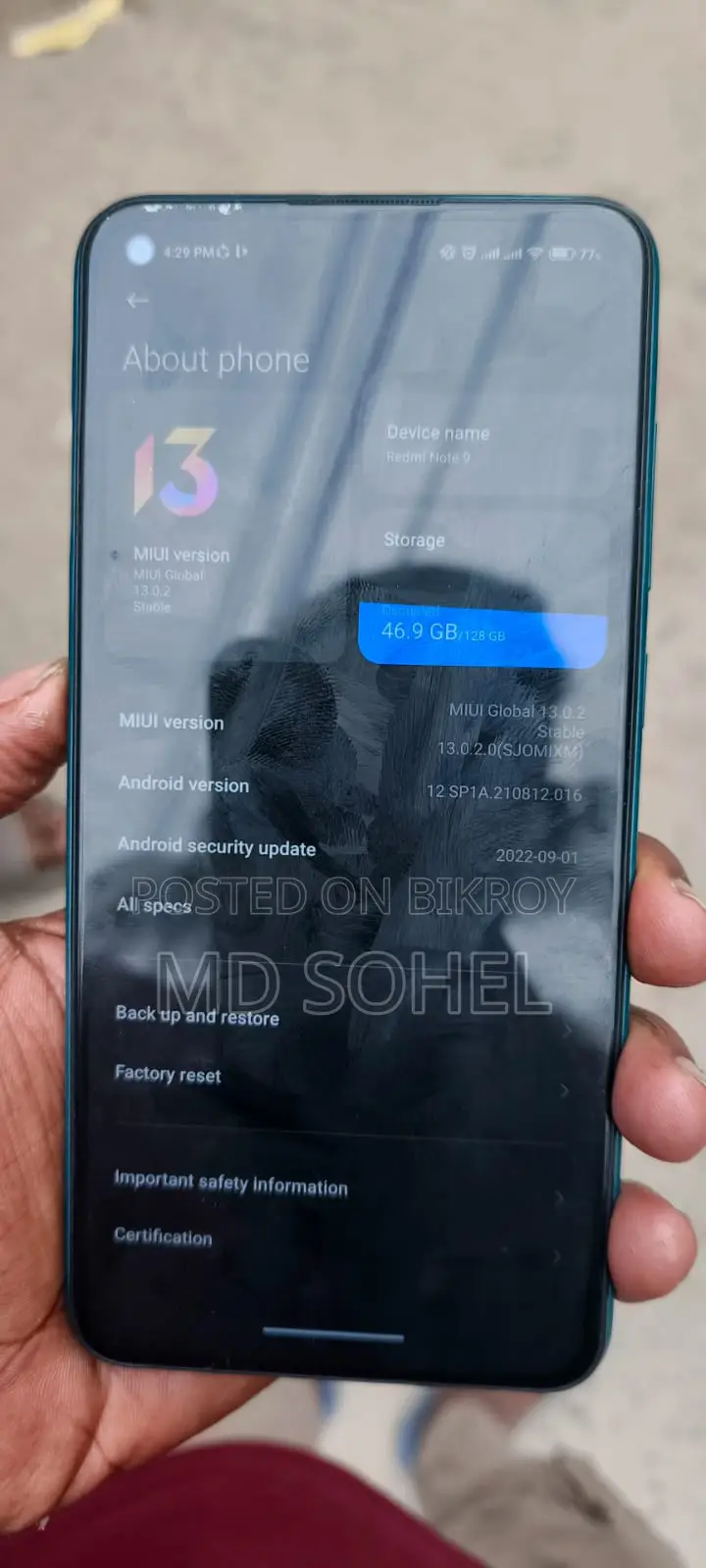 Xiaomi Redmi Note 9 (Used)