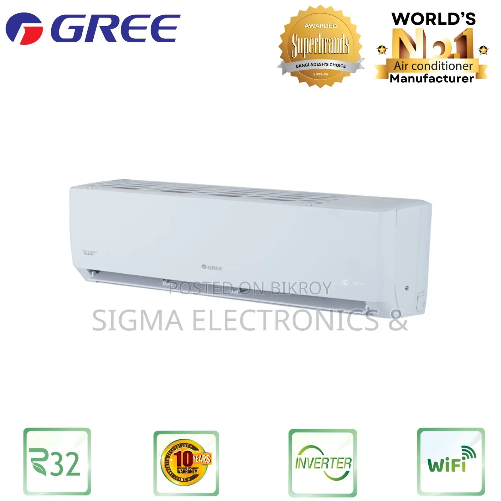 GS-18XLMV32 || Gree Brand Split Inverter 1.5 Ton AC