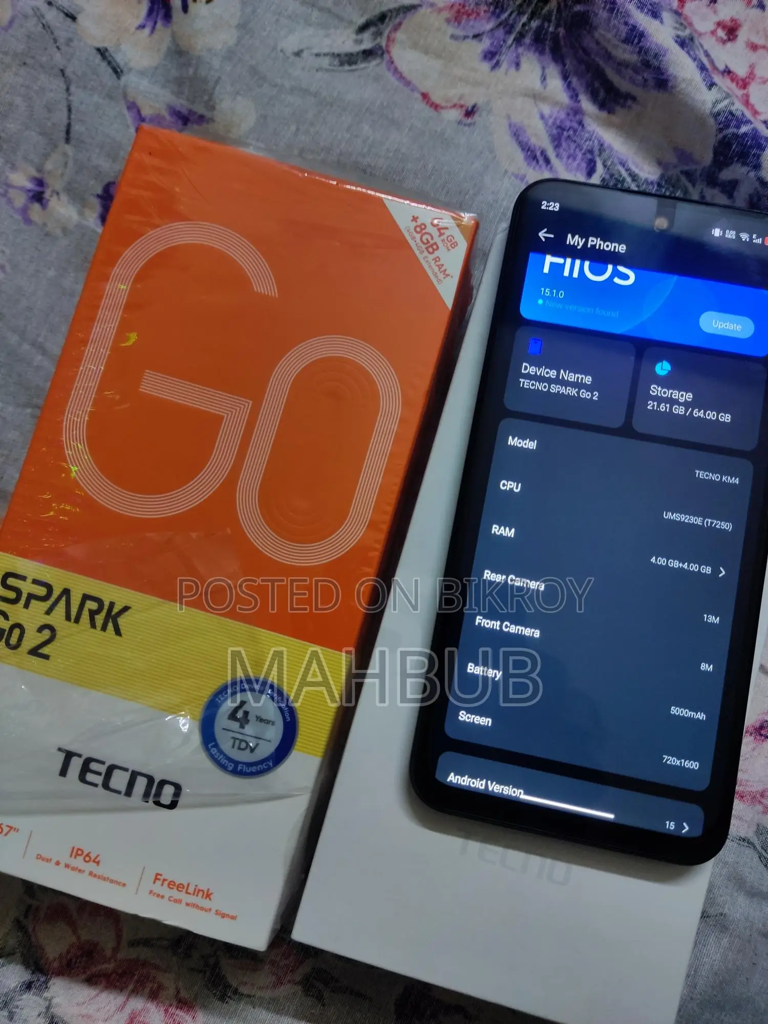 Tecno Spark GO 2 . (Used)