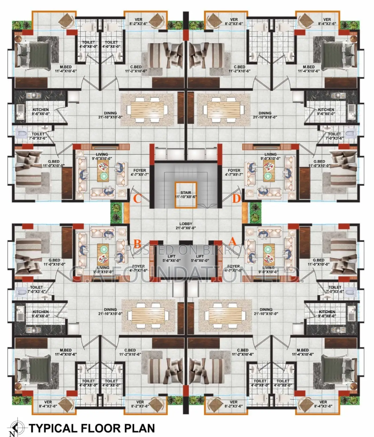 Best 1325 SFT Flat for Investment - Buy Today