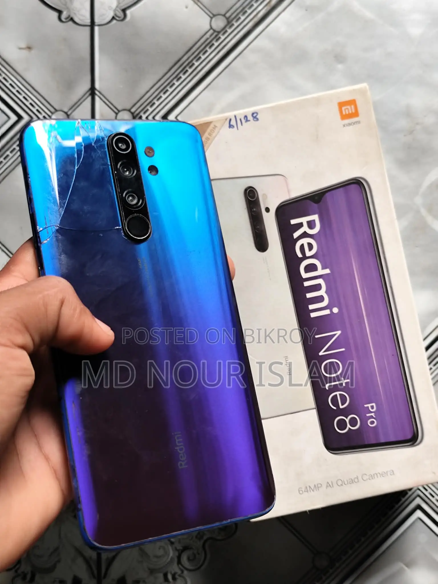 Xiaomi Redmi Note 8 Pro ৬,,১২৮ চান্দিনা,, (Used)