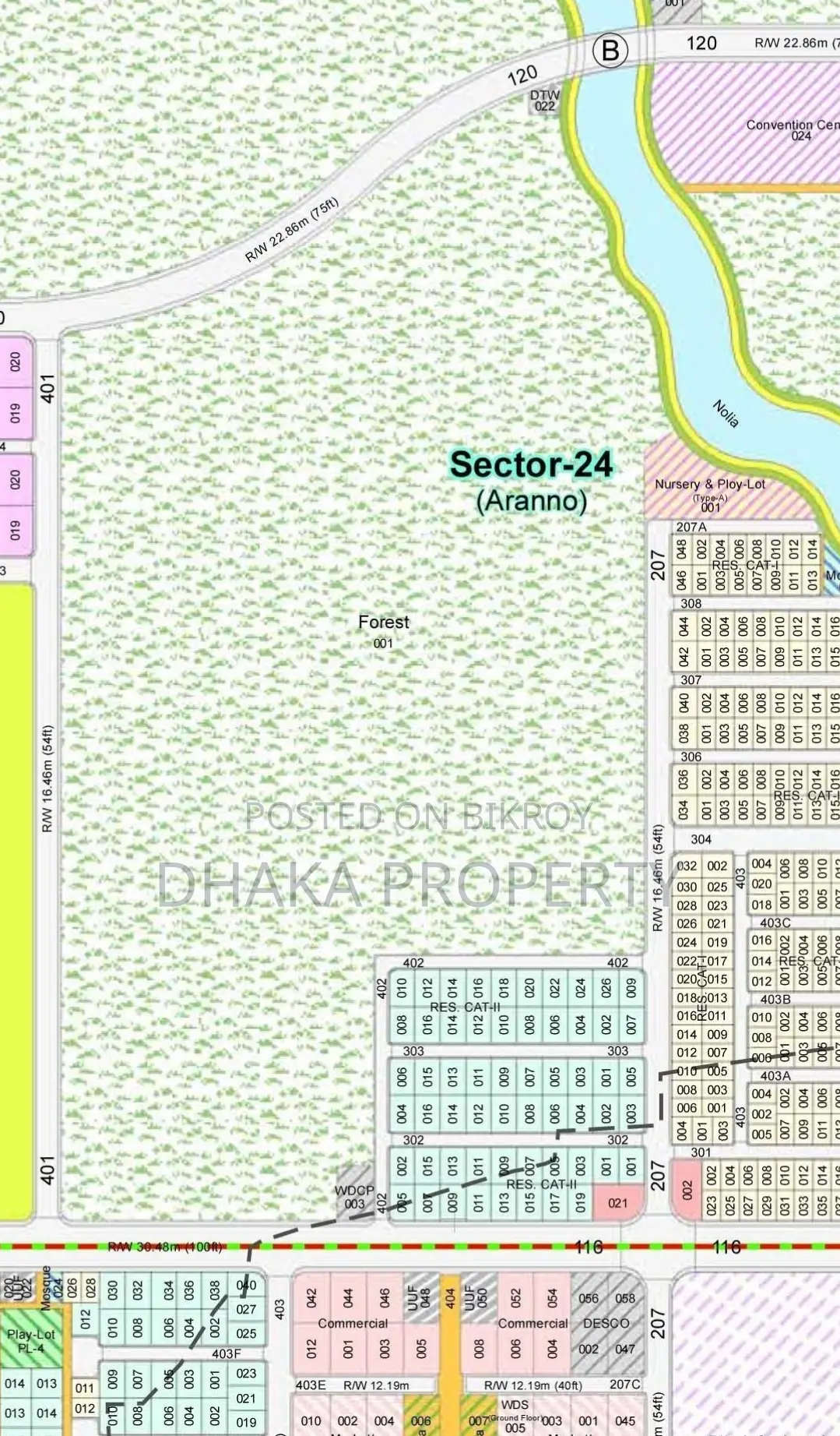 সেক্টর-২৪ এ ৫ কাঠার বড় ফরেস্ট সাউথ প্লট