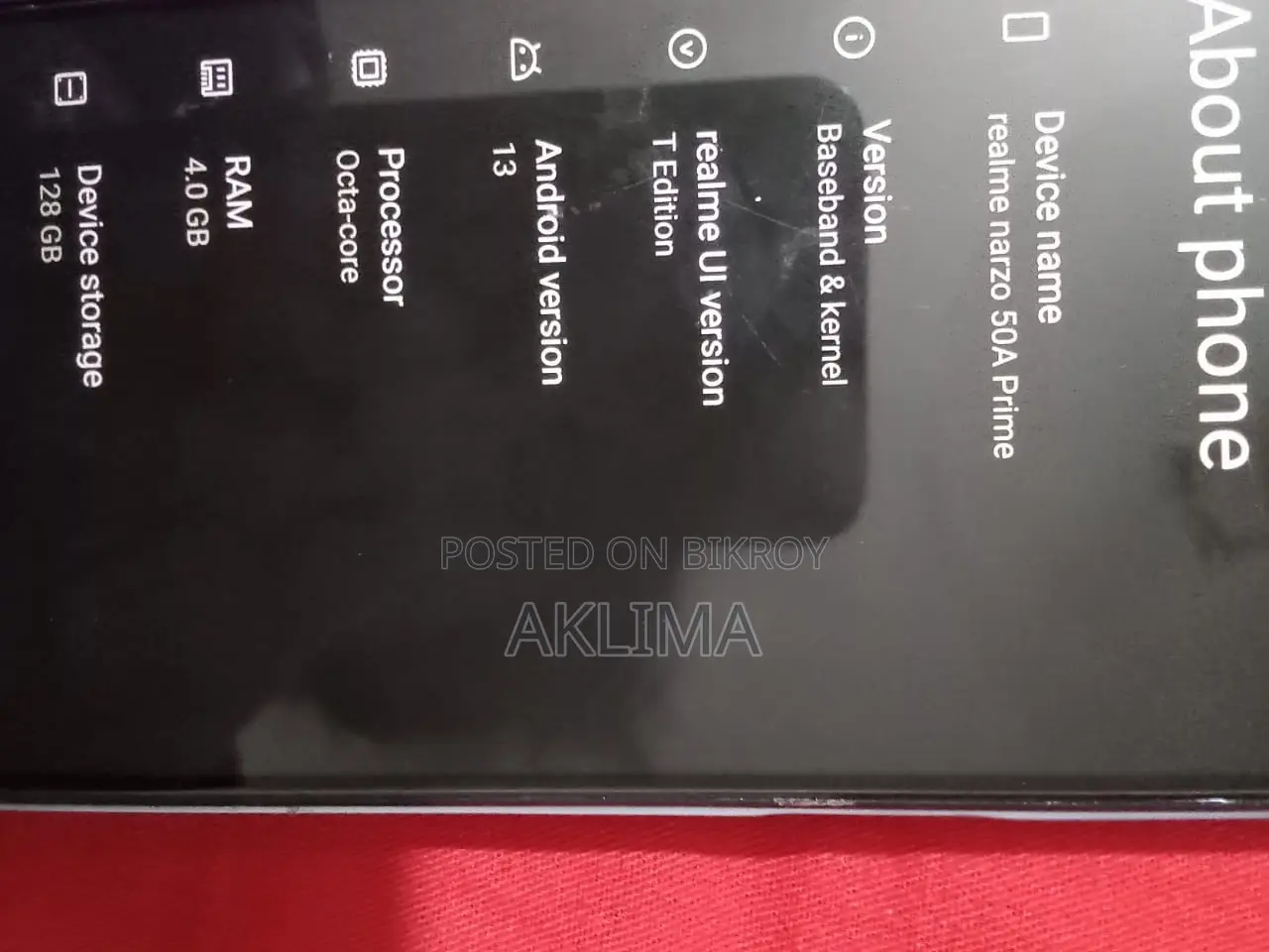 Realme Narzo 50 ব্যবহরিত (Used)