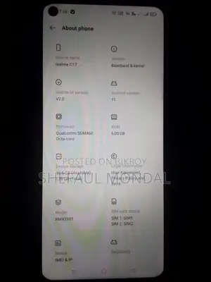 Realme C17 RAM 8+ROM128 (Used)