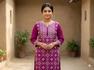 হাতের তৈরী ডিজাইনের ওয়ান পিস।
